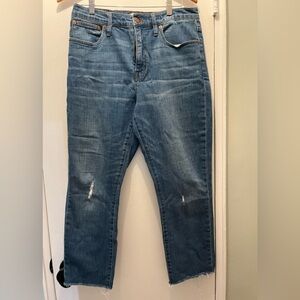 Madewell High Rise Slim Crop Boyjean Jeans